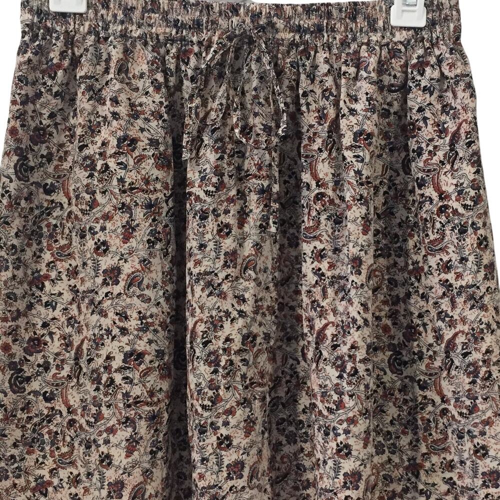 nwt Club Monaco Lyndon Silk Skirt size US 6 Russet Brown Rouge Print - Picture 4 of 7